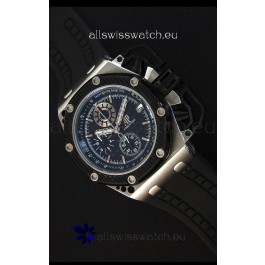 Audemars Piguet Royal Oak Survivor Chronograph Swiss Quartz Watch in Black Dial