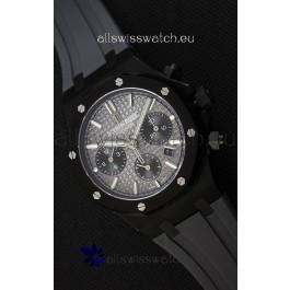 Audemars Piguet Royal Oak Chronograph Slate Grey Dial Rubber Strap PVD Case Swiss Replica Watch 