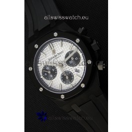 Audemars Piguet Royal Oak Chronograph Silver Toned Dial Black Subdials Swiss Replica Watch