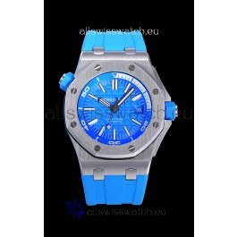 Audemars Piguet Royal Oak Diver Swiss Replica Watch Light Blue Dial 1:1 Quality 3120 Movement 904L Steel 