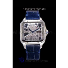Cartier Santos DUMONT Skeleton Watch in Stainless Steel Swiss Watch 