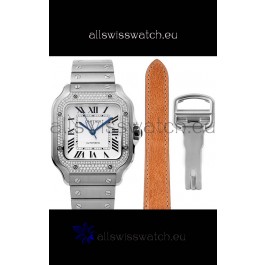Cartier "Santos De Cartier" Mens XL 1:1 Mirror Replica Watch in Stainless Steel Casing