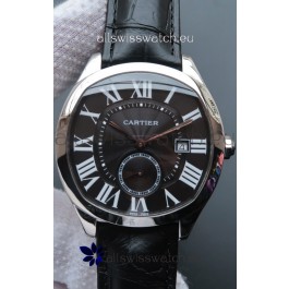 Drive De Cartier 1:1 Mirror Replica Watch in Stainless Steel - White Dial 