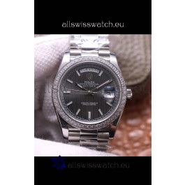 Rolex Day Date Presidential 904L Steel 40MM - Dark Grey Dial 1:1 Mirror Quality Watch