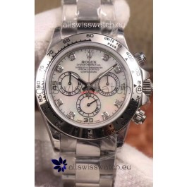 Rolex Cosmograph Daytona 116509 Pearl Dial Cal.4130 Movement - 904L Steel Watch
