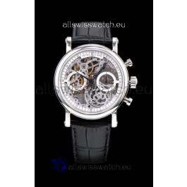 Patek Philippe Complications Skeleton Chronograph Watch in 904L Steel Case