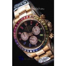 Rolex Cosmograph Daytona 116595RBOW Rose Gold 1:1 Mirror Cal.4130 Movement - Ultimate 904L Steel Watch