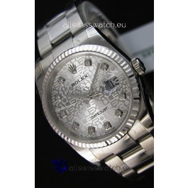 Rolex Datejust Japanese Replica Watch - Silver Dial in 36MM with Oyster Strap