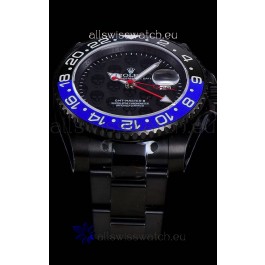 Rolex GMT Swiss "Titan Revenge" Black and Blue Swiss Replica Watch Swiss ETA 3186 Movement 