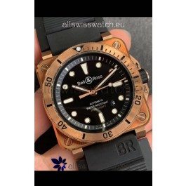 Bell & Ross BR03-92 Diver Rose Gold Swiss Replica Watch 1:1 Mirror Replica