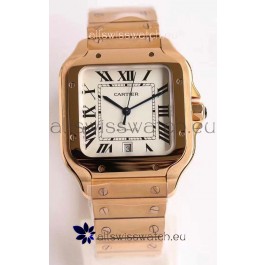 Cartier Santos De Cartier XL 1:1 Rose Gold Casing Swiss Replica Watch 40MM