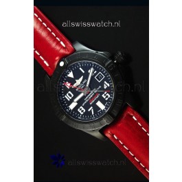 Breitling Chronometre GMT Black Dial Swiss Replica Watch in PVD Casing