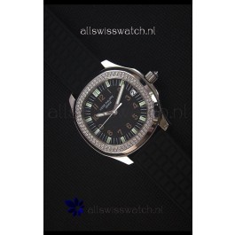 Patek Philippe Aquanaut Swiss Replica Watch with Swiss Diamonds Bezel 