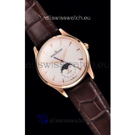 Jaeger LeCoultre Master Ultra Thin Moon Pink Gold 1:1 Mirror Replica Watch 
