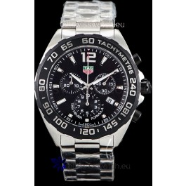 Tag Heuer Formula 1 Chronograph Swiss Quartz Replica Watch Black Dial 