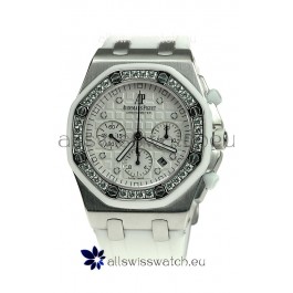 Audemars Piguet Royal Oak Offshore Lady Alinghi Limited Edition Swiss Diamond Watch in White Dial