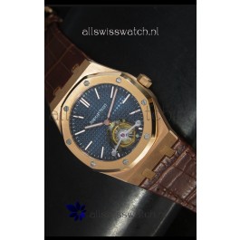 Audemars Piguet Royal Oak Swiss Tourbillon Watch in Pink Gold Case 