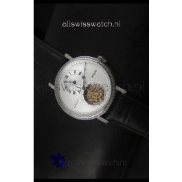 Breguet Classique Tourbillon Swiss Replica Watch in Stainless Steel with Diamonds Bezel