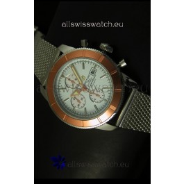 Breitling Super Ocean Gold Bezel Chronograph Swiss Watch 