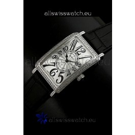 Franck Muller Long Island Japanese Replica Watch in Silver White Dial