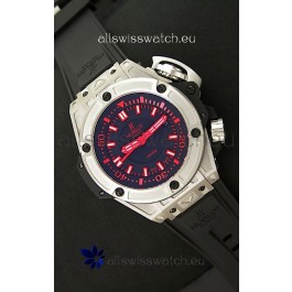 Hublot King Power Diver 4000m Swiss Replica Watch in Red Markers