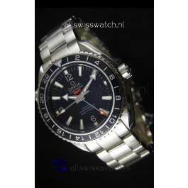 Omega Planet Ocean GMT Black Swiss Replica Watch - 1:1 Ultimate Mirror Edition