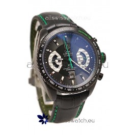 Tag Heuer Grand Carrera Japanese Replica PVD Watch in Black
