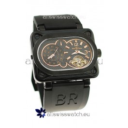 Bell and Ross BR Minuteur Tourbillon PVD Japanese Watch in Rose Gold Markers