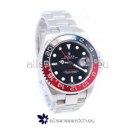 Rolex GMT Masters II 2011 Edition Swiss Replica Watch in Black & Red Cerarmic Bezel