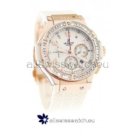 Hublot Big Bang Snow Edition Swiss Watch in Pink Gold Casing
