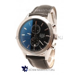 Tag Heuer Carrera Cal. 1887 Chronograph Japanese Watch in Black Strap
