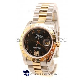 Rolex DateJust Mid-Sized Swiss Replica Gold Watch