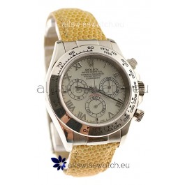 Rolex Daytona Cosmograph Swiss Replica Watch in Yellow Pearl Dial