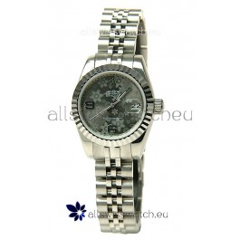 Rolex Datejust Floral Motif Ladies Swiss Replica Watch