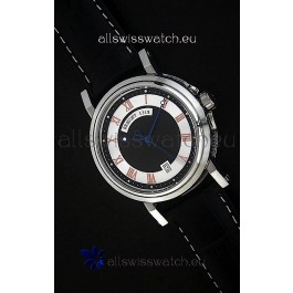 Breguet De La Marine Swiss Replica Steel Watch in Black & White Dial