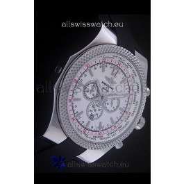 Breitling Bentley Chronograph Japanese Replica Watch in White Dial