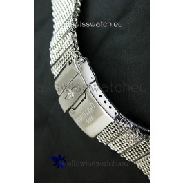 Breitling 440 Solid Stainless Steel Polished Strap with Breitling Double Fliplock Clasp