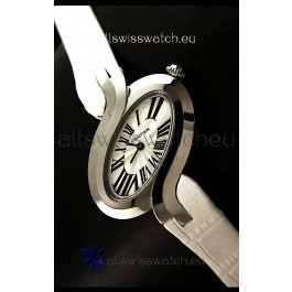 Delices De cartier Japanese Watch in White Strap