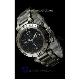 Cartier Pasha De Seatimer Japanese Quartz Watch in Black Dial