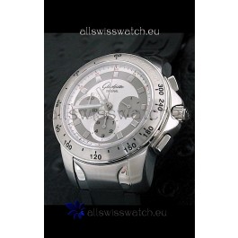 Glashuette Sport Evolution Swiss Chrono Watch in White Dial