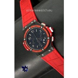 Hublot Big Bang All Black Edition Japanese Quartz Watch with Diamonds