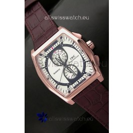 IWC Schaffhausen Japanese Replica Watch in pink Gold Casing