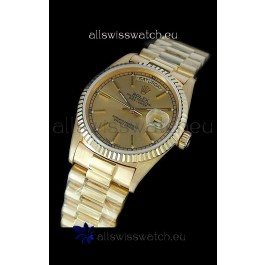 Rolex Replica Day Date Japanese Mens Gold Watch