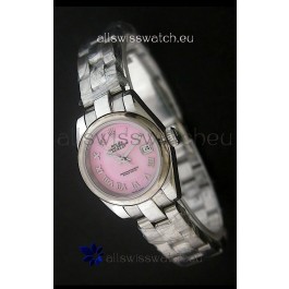 Rolex Datejust Oyster Perpetual Superlative ChronoMeter Swiss Watch in Pink Dial