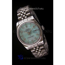 Rolex Datejust Mens Japanese Replica Watch in Light Blue Dial