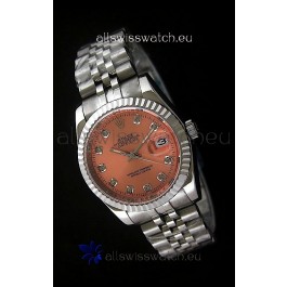 Rolex Datejust Mens Swiss Replica Watch in Orange Dial
