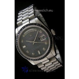 Rolex Day Date 2008 Japanese Replica Watch in Mop Black Dial