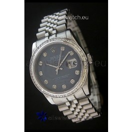 Rolex Datejust Japanese Replica Watch in Grey Dial