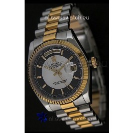 Rolex Day Date Just swiss Replica Two Tone Gold Watch 