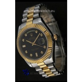 Rolex Datejust Swiss Replica Two Tone Yellow Gold Watch 
